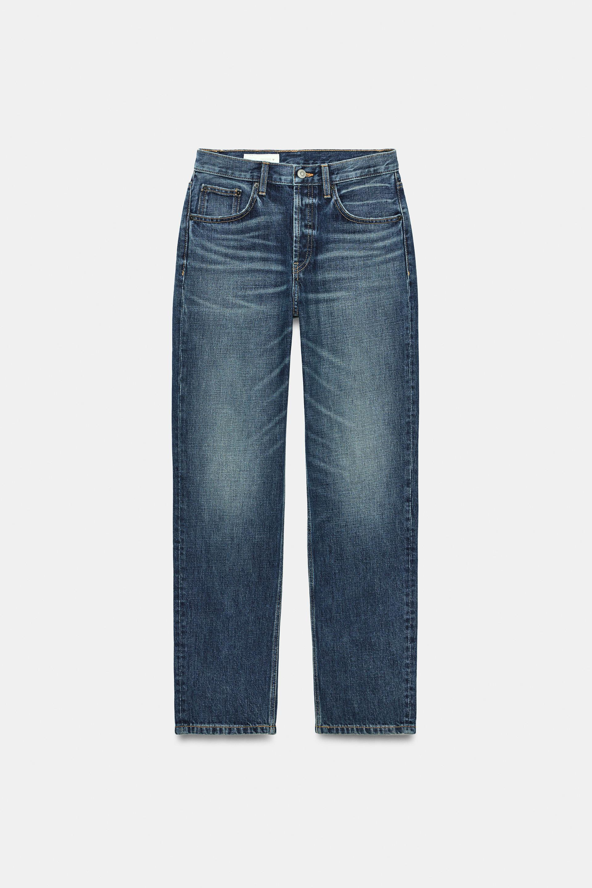 TRF MID-WAIST STRAIGHT-LEG JEANS | Zara UK