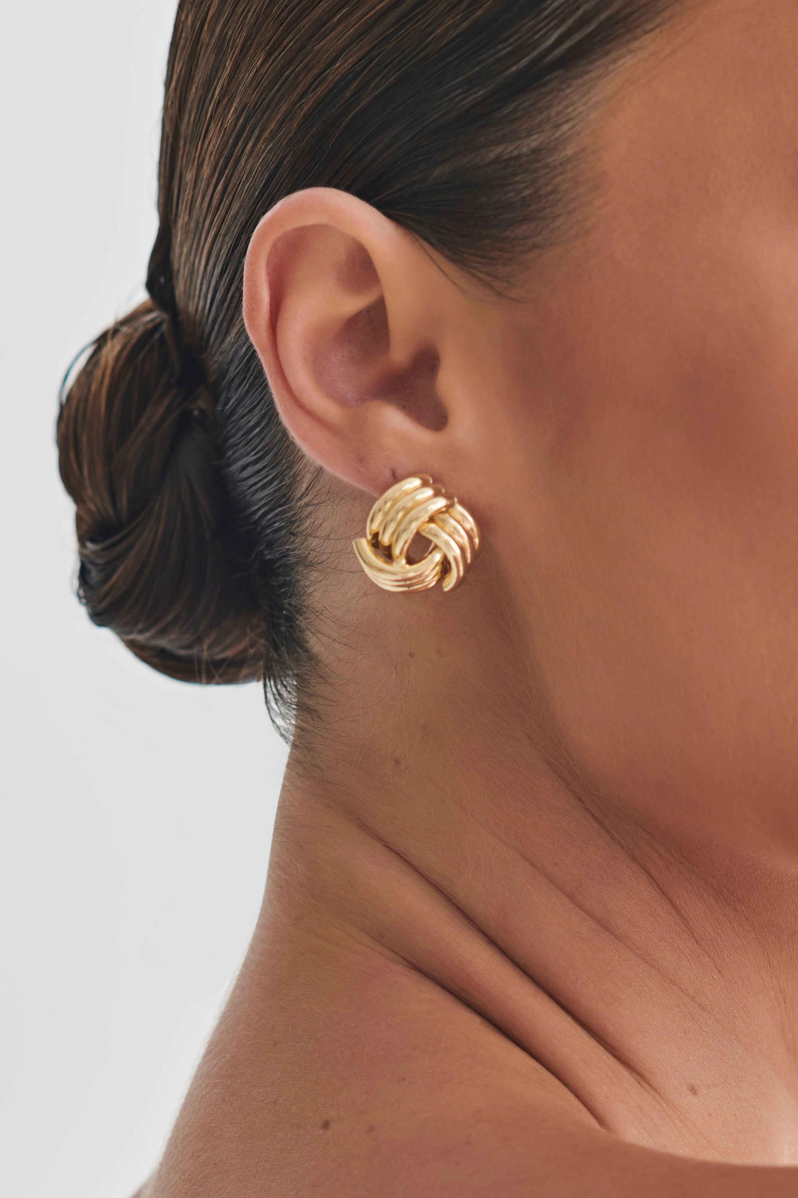 Rowan Knotted Earrings - Gold | MESHKI US