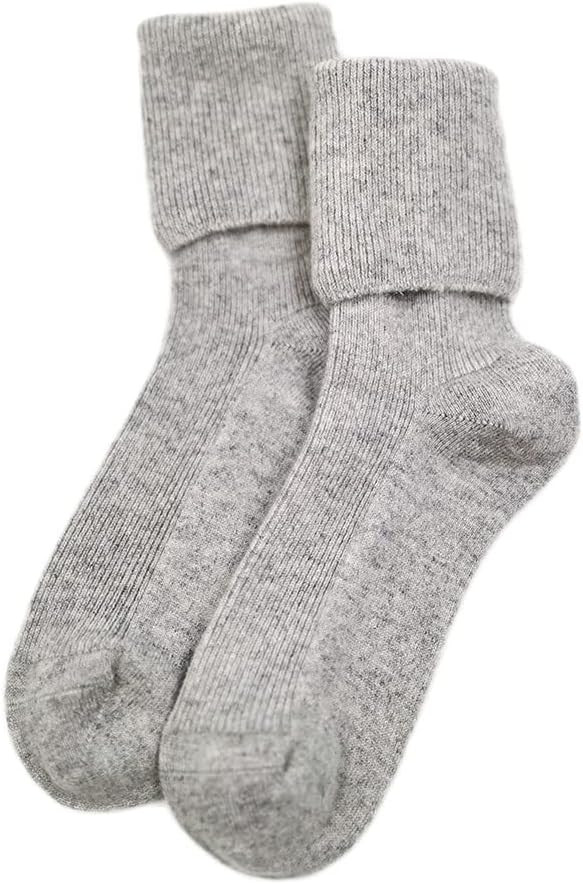 100% Pure Cashmere Women Ladies Men Sleep Bed Outdoor Socks, Made in Inner Mongolian | Amazon (US)