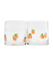 Set Of 2 Orange Double Old Fashioned Glasses | Kitchen & Dining Room | Marshalls | Marshalls