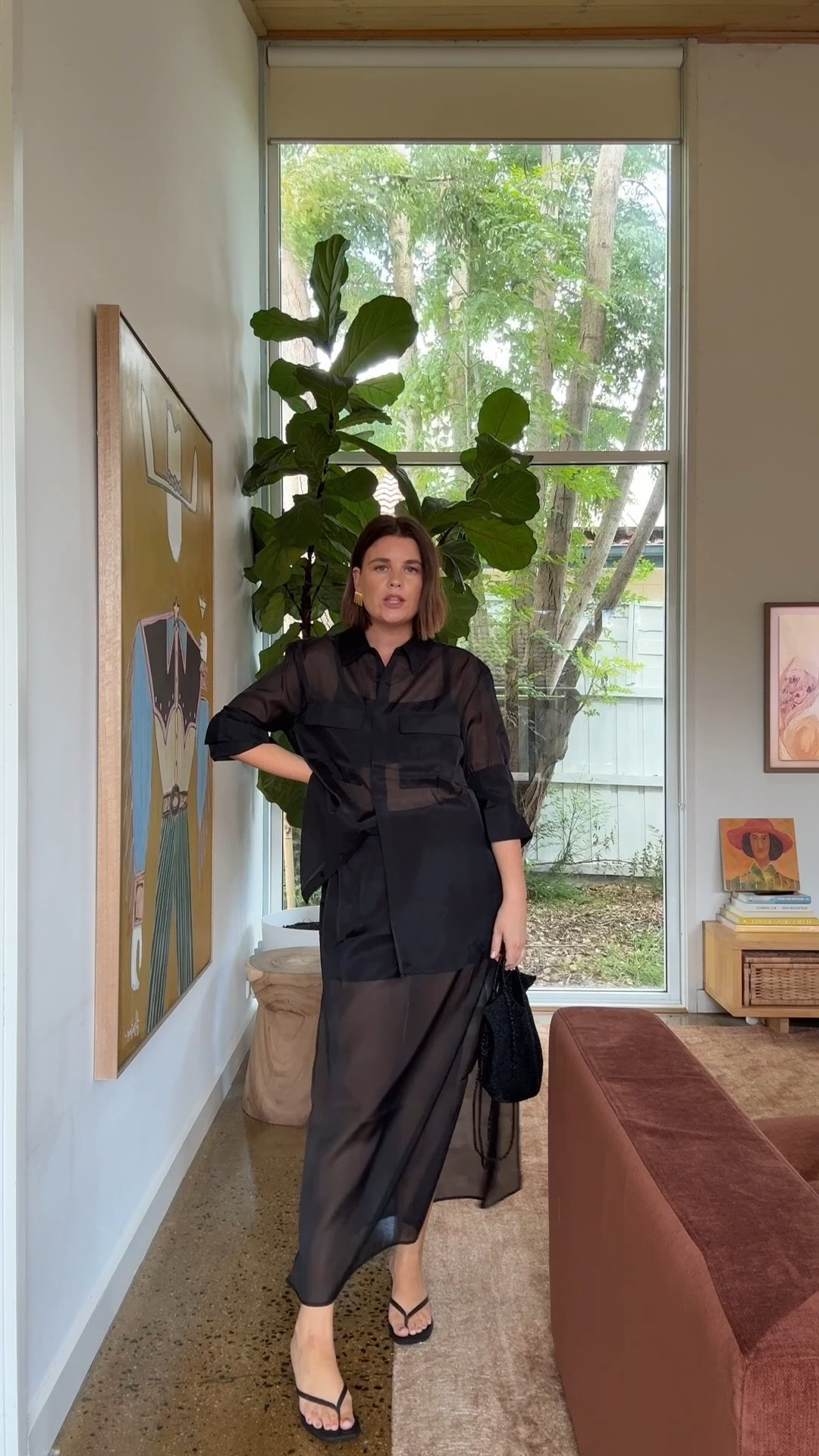 Wearing a size 12 in everything but need a size down in the skirt #sheerset #sheerskirt #blackstretchdress