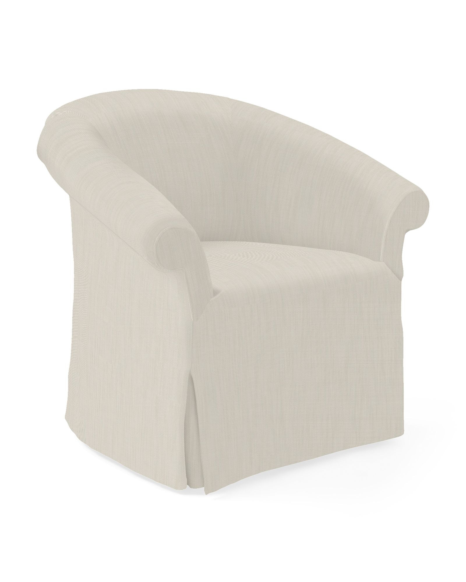 Brixton Skirted Swivel Chair | Serena and Lily
