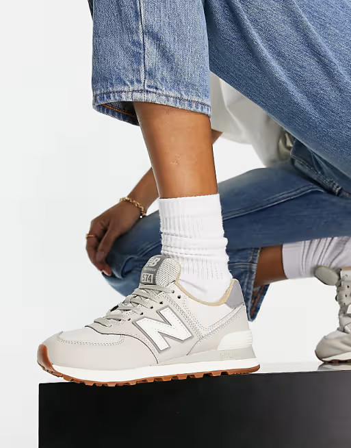 New Balance 574 sneakers in light gray | ASOS (Global)