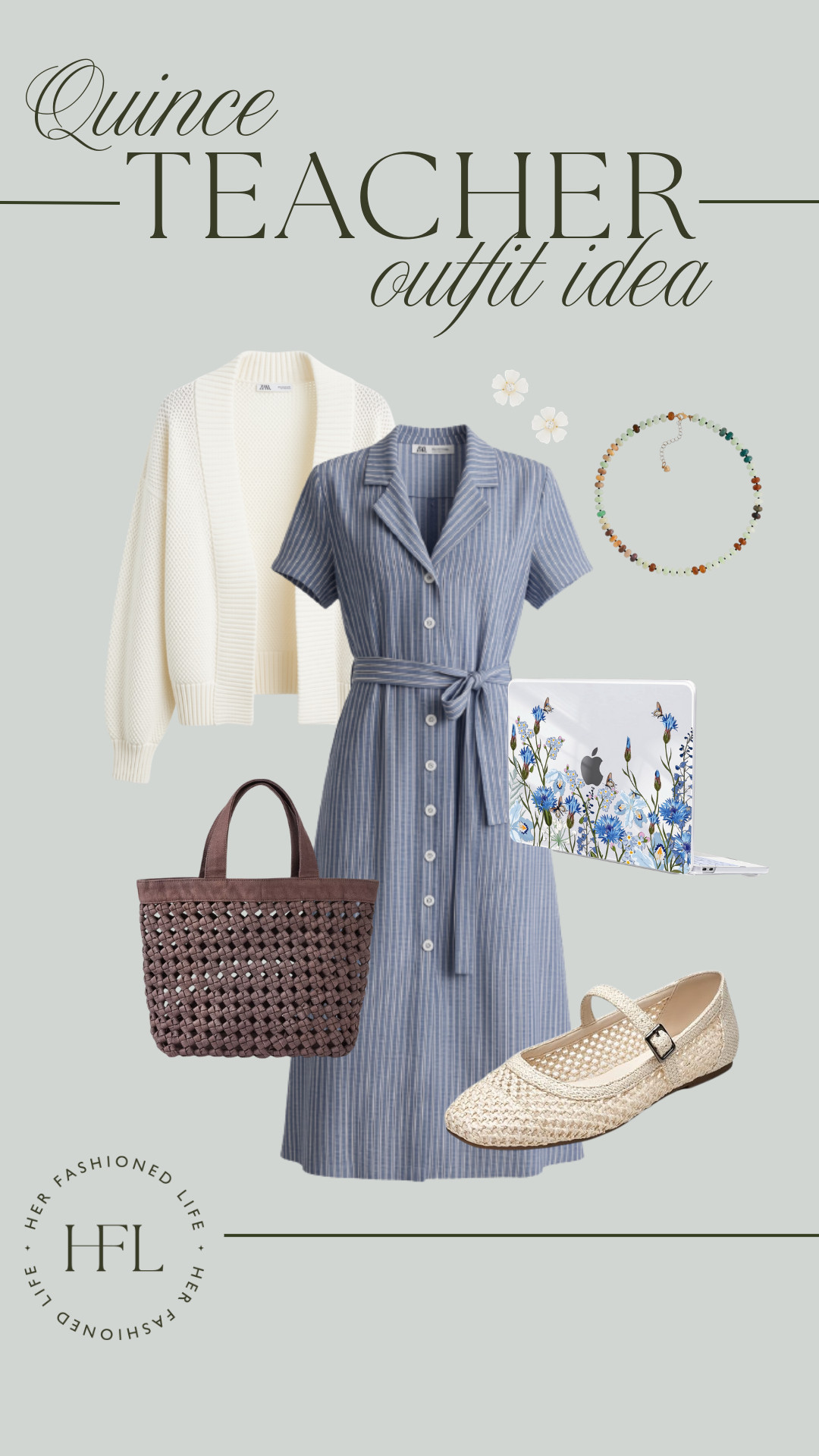 Heading back to the classroom in the prettiest striped dress from @Quince 
#LTKback2school #LTKworkwear #LTKstyletip #liketkit 

 #LTKootd #LTKOver40 #LTKWorkwear