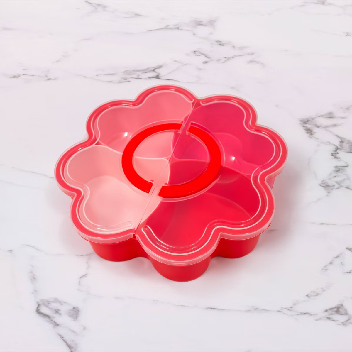 Cook With Color Valentine Flower-Shaped Snacklebox Red | Target