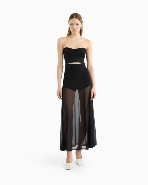 Dodiee Paz Sheer Skirt in Black at Nordstrom, Size Small | Nordstrom