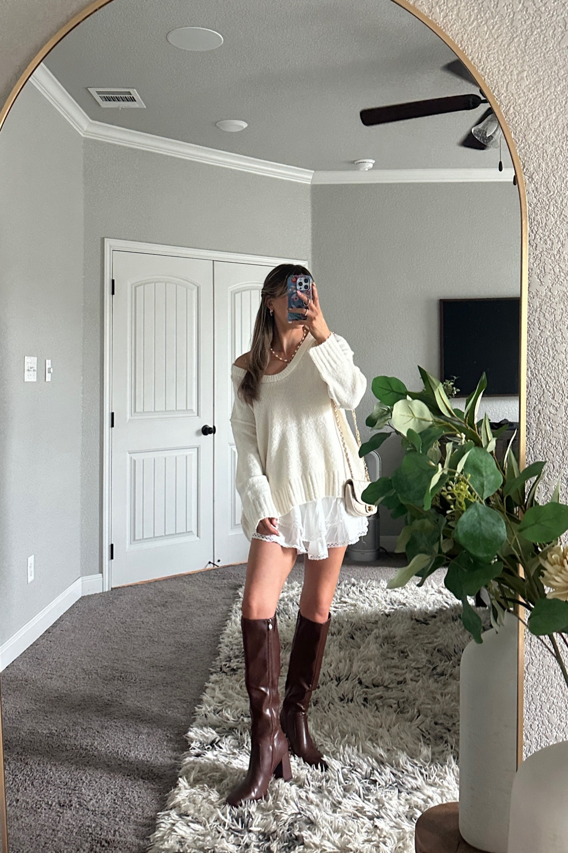 full amazon outfit! wearing my usual size small in this adorable ruffle skort!! sweater is a medium, but i could have stuck with my usual size small since it’s already oversized! boots run true to size!

#LTKFindsUnder100 #LTKFindsUnder50 #LTKStyleTip