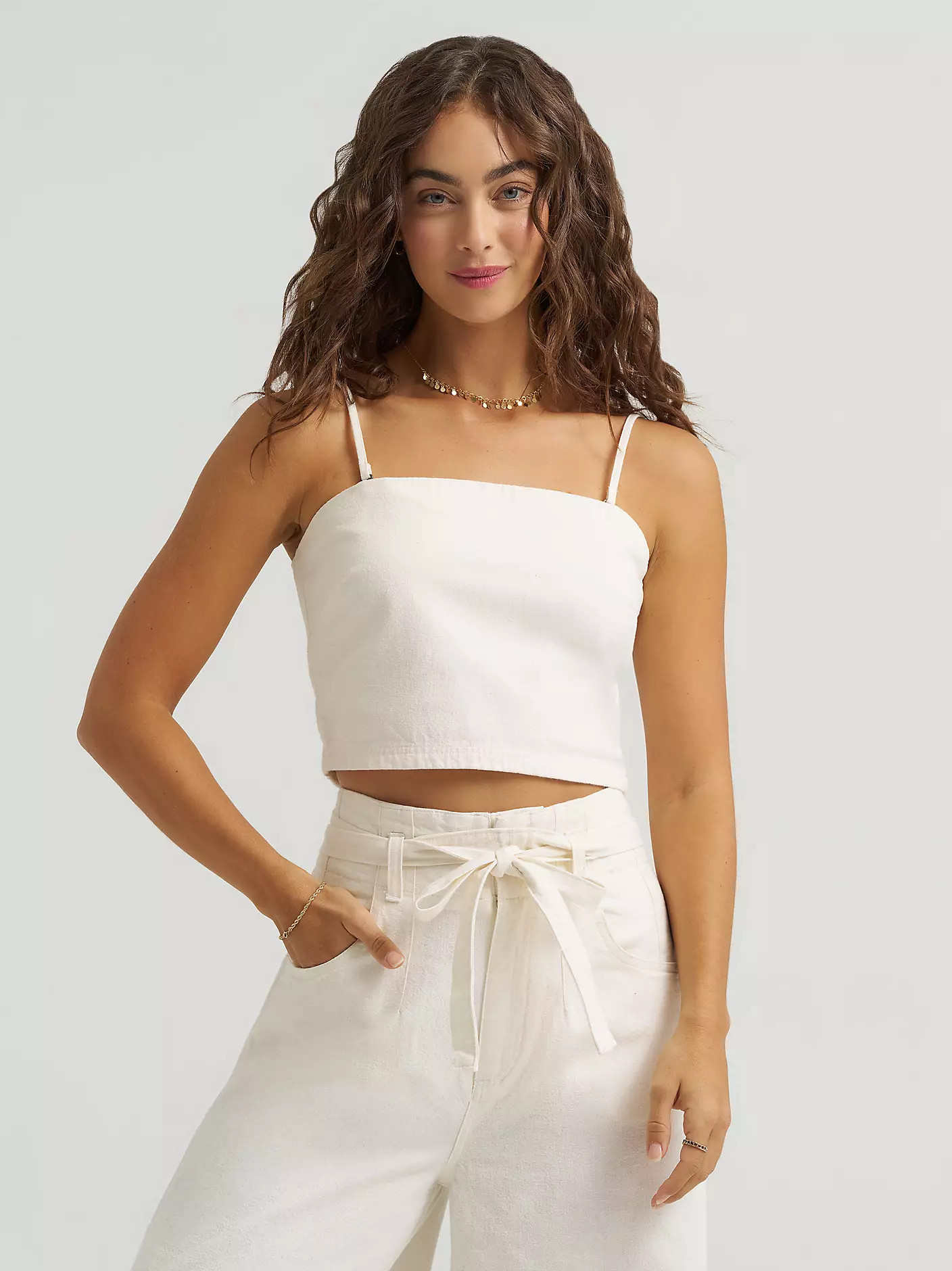 Women's Detachable Straps Linen Tube Top | Lee Jeans