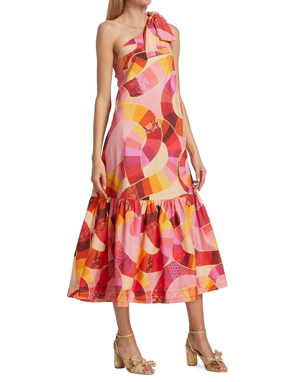 Patch Twirl One-Shoulder Maxi Dress | Saks Fifth Avenue