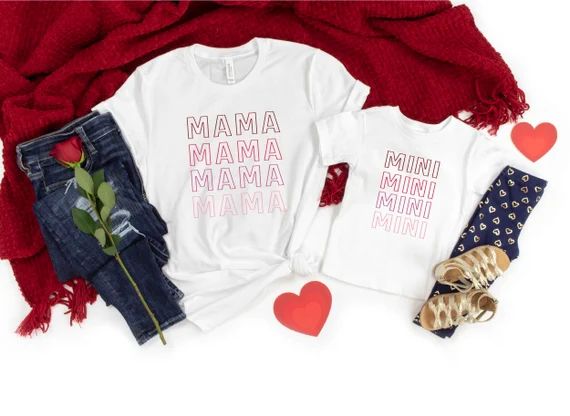Valentine Shirt, Mama and Mini, Mommy and Me Set, XOXO Shirt, Toddler, Valentines Shirt Youth, Mo... | Etsy (US)
