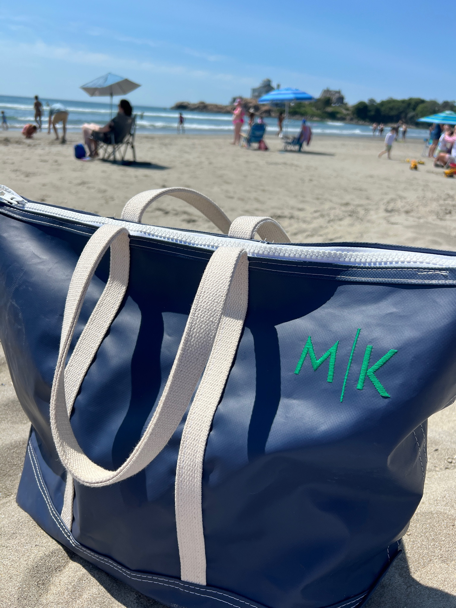 Best beach bag around. Water proof and holes to drain sand & water. Did I mention the fun colors and personalized stitching? One of my favorite gifts for mom, sis, friend or teacher.

#LTKFindsUnder100 #LTKSwim #LTKTravel