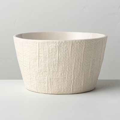 23oz Salt 3-Wick Large Textured Ceramic Candle - Hearth & Hand™ with Magnolia | Target