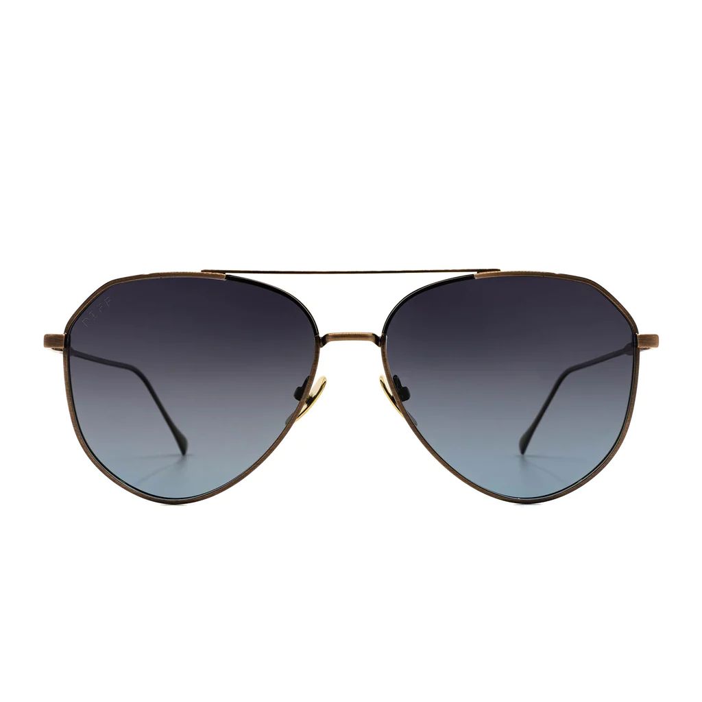 DASH - BRUSHED BROWN + GREY BLUE + POLARIZED SUNGLASSES | DIFF Eyewear