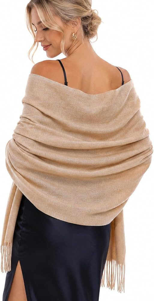 RIIQIICHY Winter Scarfs for Women Pashmina Shawls Wraps for Evening Dresses Large Warm Soft Scarv... | Amazon (US)