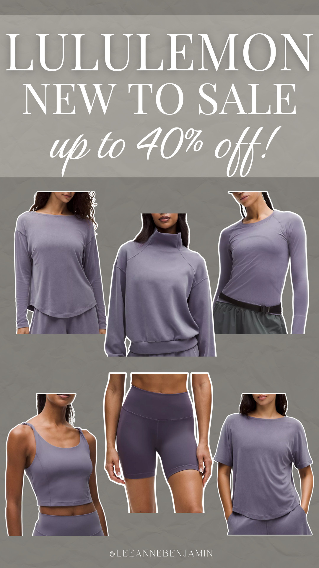 up to 40% off at Lululemon! Loving this new light purple color. It would be perfect for spring! 

 #LTKfitnessgoals #LTKActive #LTKSaleAlert