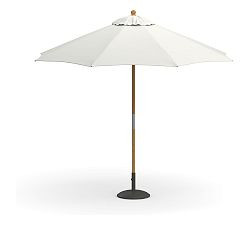 9' Round Outdoor Patio Umbrella &ndash; Teak Tilt Frame​ | Pottery Barn (US)