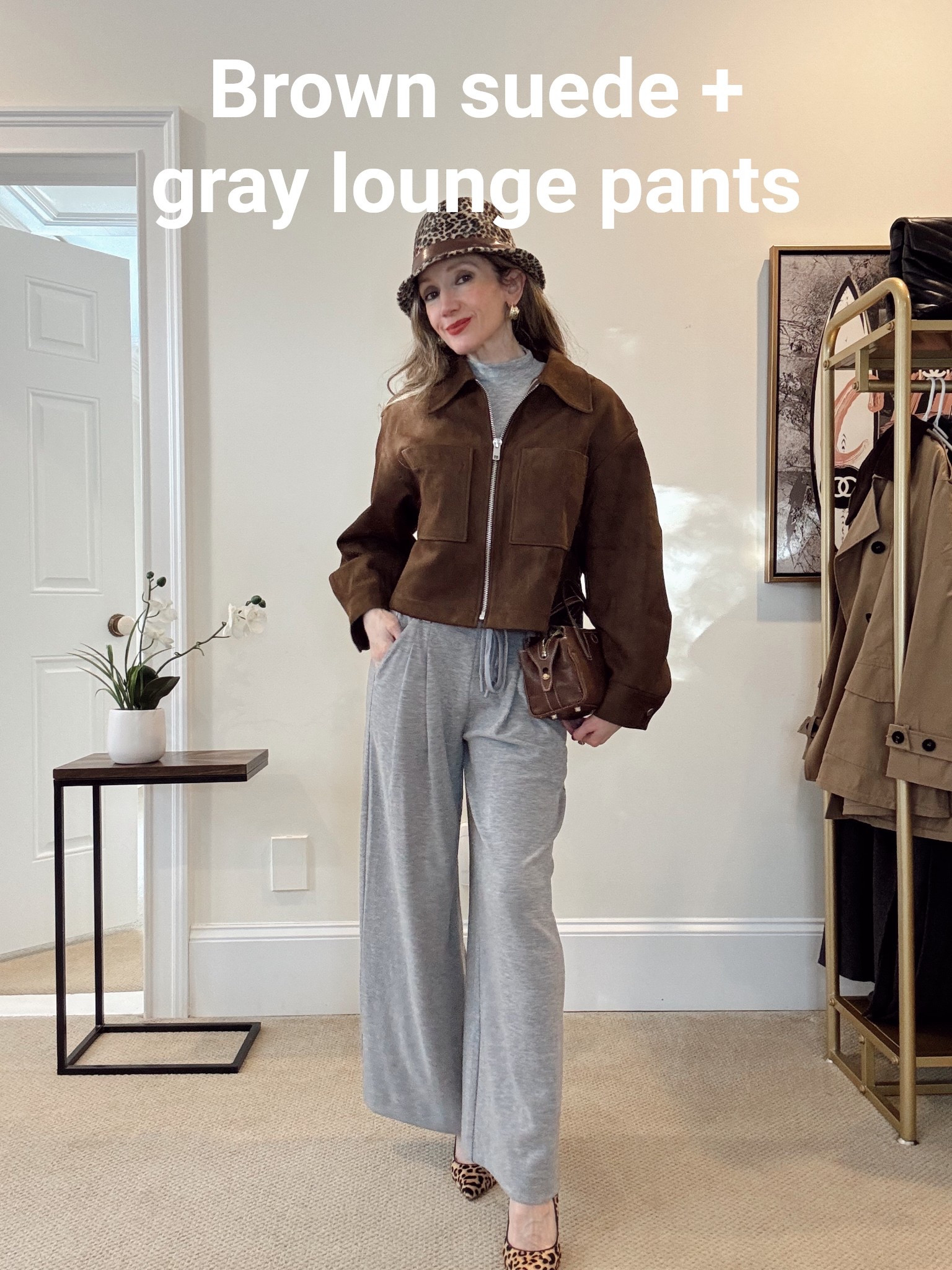 Wearing xs/p suede jacket
Xs/p pants 
Use code HIZIBA for 12% off. 
Sponsored

#LTKPetite #LTKOver40 #LTKSeasonal