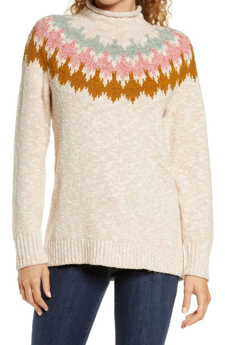 Cotton Yoke Sweater | Nordstrom