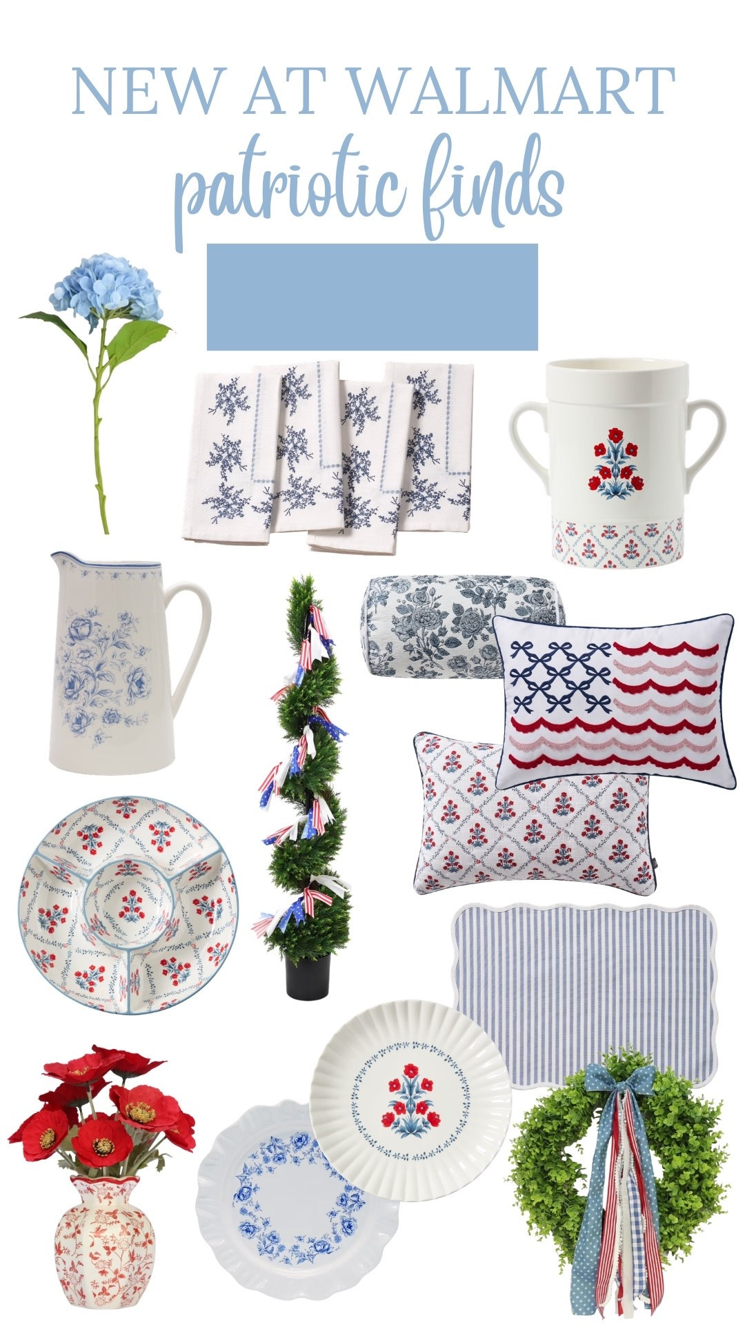 New arrivals at Walmart. Patriotic finds. Memorial Day decor. July fourth decor. Fourth of July decor. Patriotic new arrivals  

#LTKSeasonal #LTKHome #LTKSaleAlert