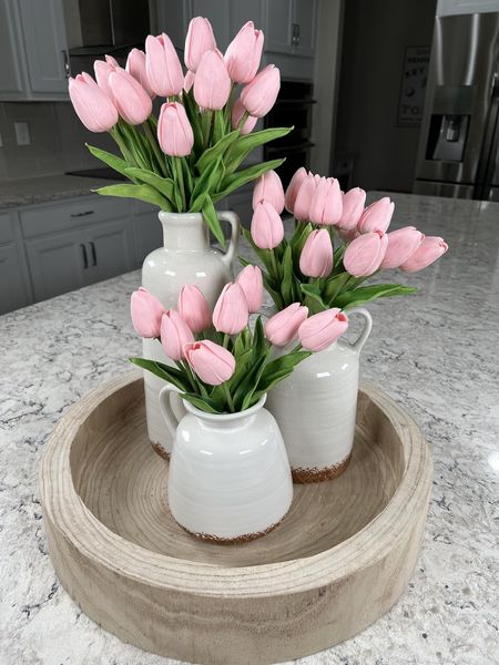 Pretty pink tulips, a great vase set, and chunky tray! #amazon #amazonhome #founditonamazon #homedecor #tulips #Mandy’s #fauxtulips #artificialtulips #springdecor #vases #vaseset #woodtray #tray #flowers #home

#LTKhome