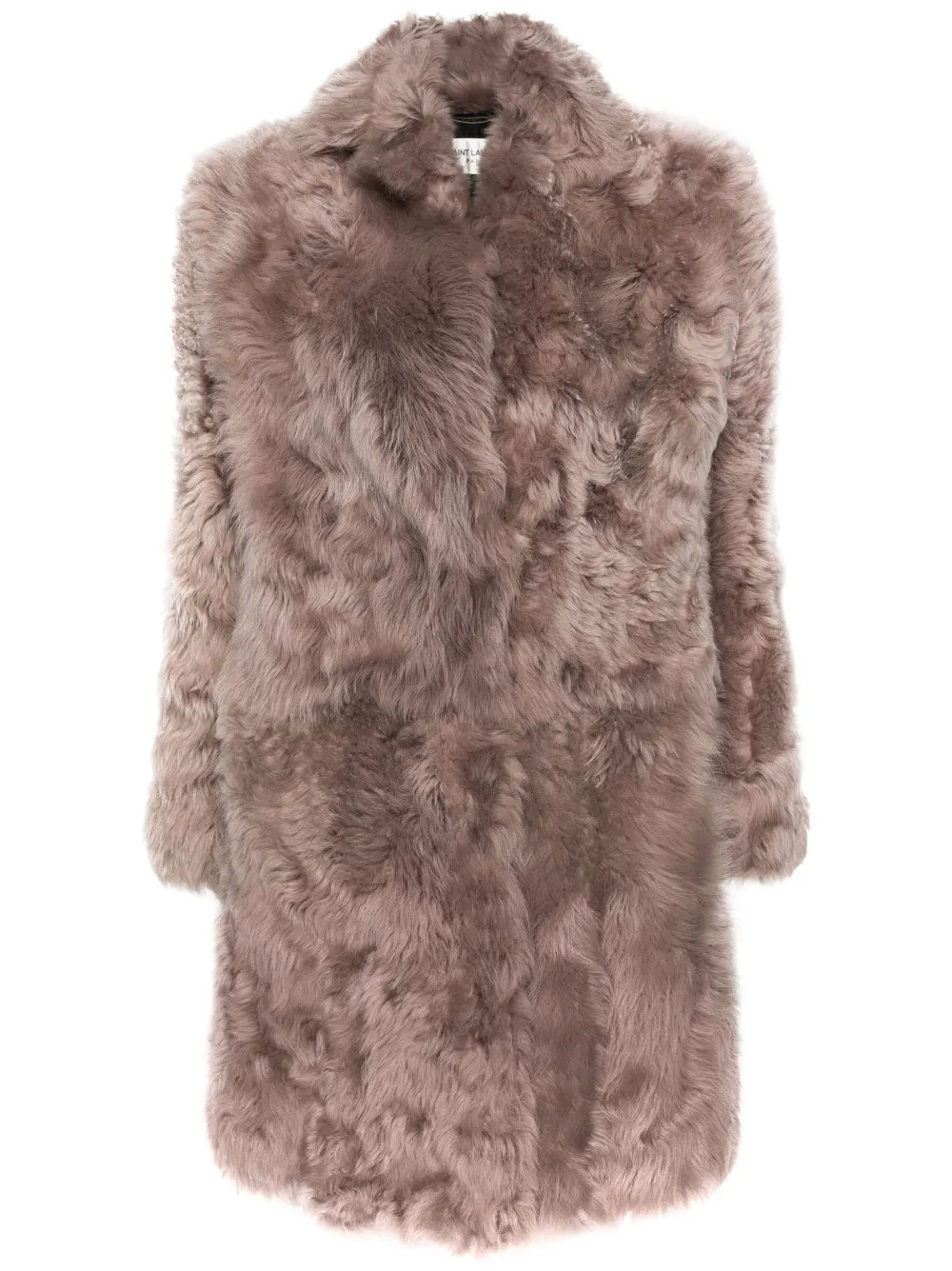 Saint Laurent single-breasted Shearling Jacket | Pink | FARFETCH | Farfetch Global