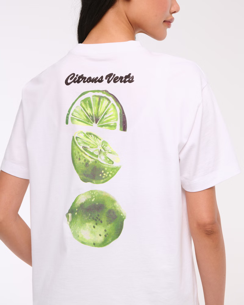 Oversized Lime Graphic Tee | Abercrombie & Fitch (UK)