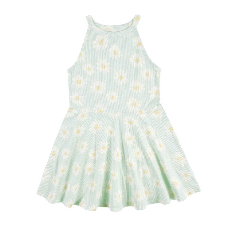 Modern Moments By Gerber Baby & Toddler Girl Ribbed Sleeveless Halter Dress, (12 months - 5T) | Walmart (US)