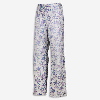 White Floral Patterned Denim Jeans | TK Maxx