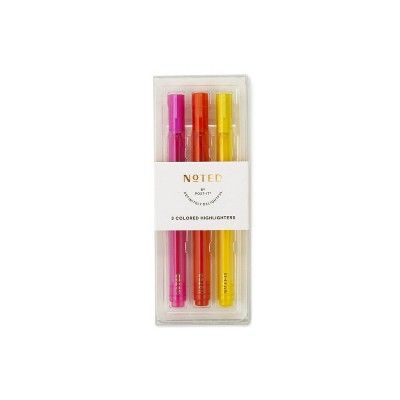 Post-it 3ct Highlighter Markers - Warm Tones | Target