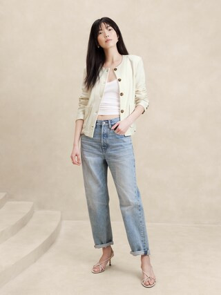 Collarless Boucle Jacket | Banana Republic Factory