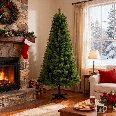 Christmas Tree,6 Ft Full Fir Tree with 490 Branch Tips,Unlit Artifical Christmas Tree for Indoor,Outdoor | Wayfair North America