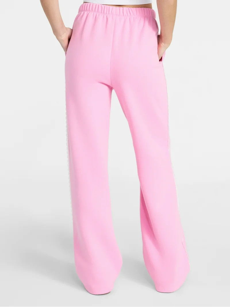 No Boundaries Lace Trim Fleece Pants, 30.5'' Inseam, Women’s XXS-XXL | Walmart (US)