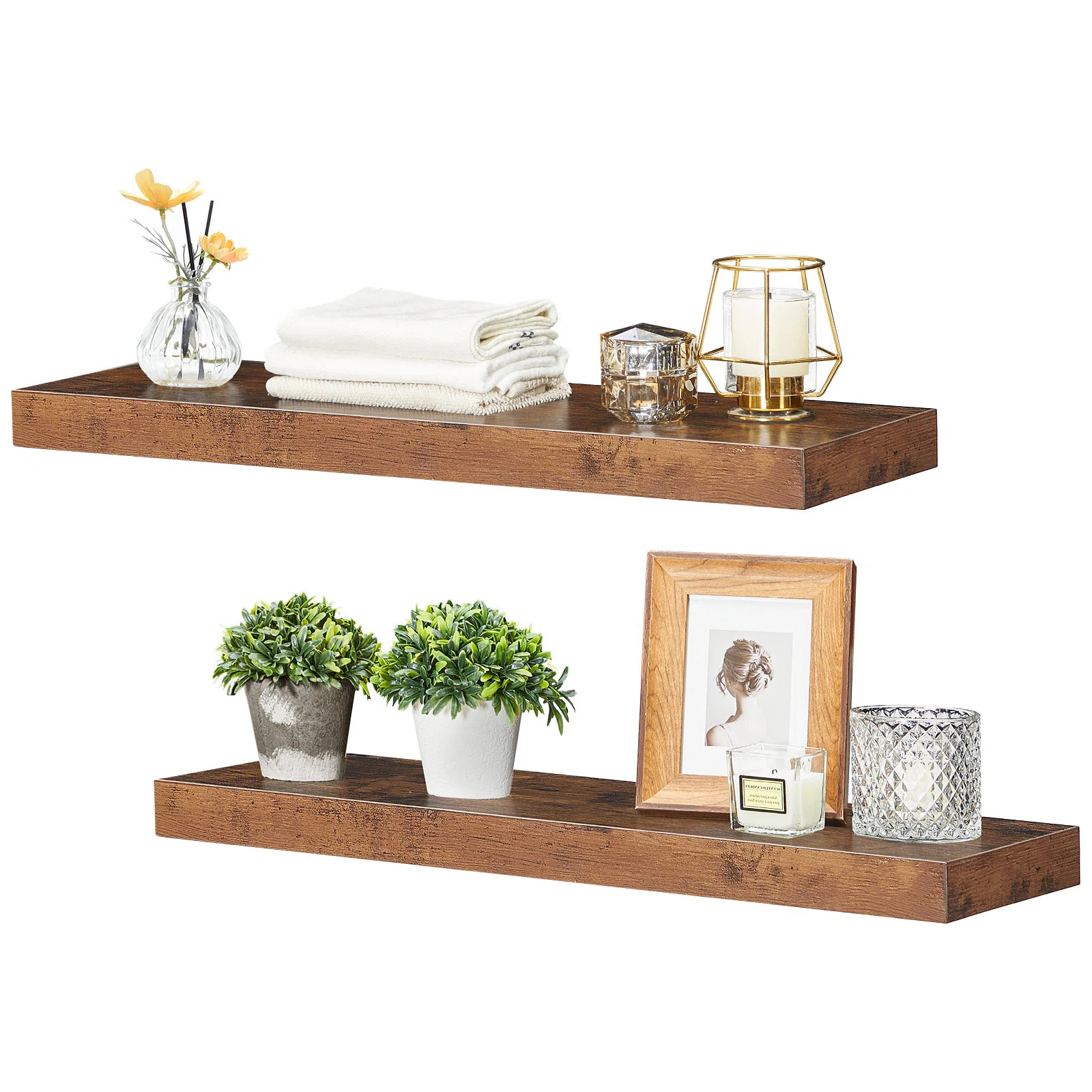 Kayleah 2 Piece Floating Shelf (Set of 2) | Wayfair North America