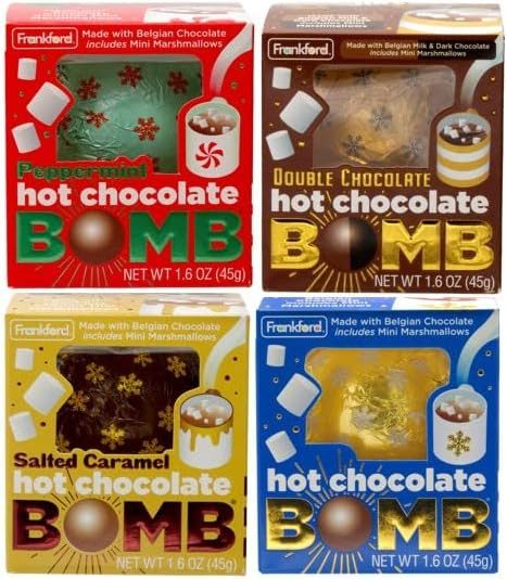 Hot Chocolate BOMB 4 Pack, Flavors include (1) Original Flavor Melting Ball, (1) Salted Caramel, (1) | Amazon (US)