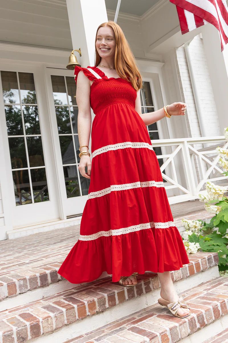 Lauren Dress- Red | Avara