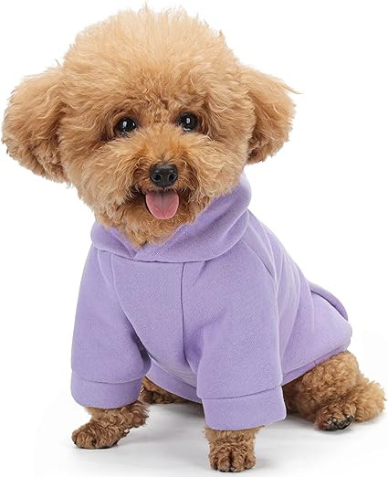 Winter Dog Hoodie with Pockets - Solid Color Polycotton Sweatshirt for Small, Medium, and Large D... | Amazon (US)