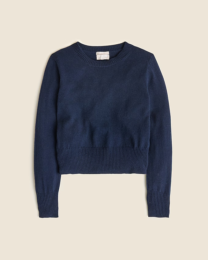 Cropped cashmere crewneck sweater | J. Crew US
