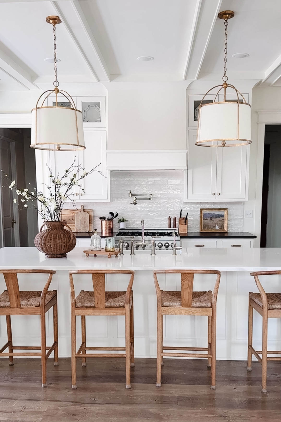 Spring has come to our modern traditional white kitchen in the form of some spring artificial blossoms in my favorite McGee and Co Antonia vase  

#LTKSeasonal #LTKHome