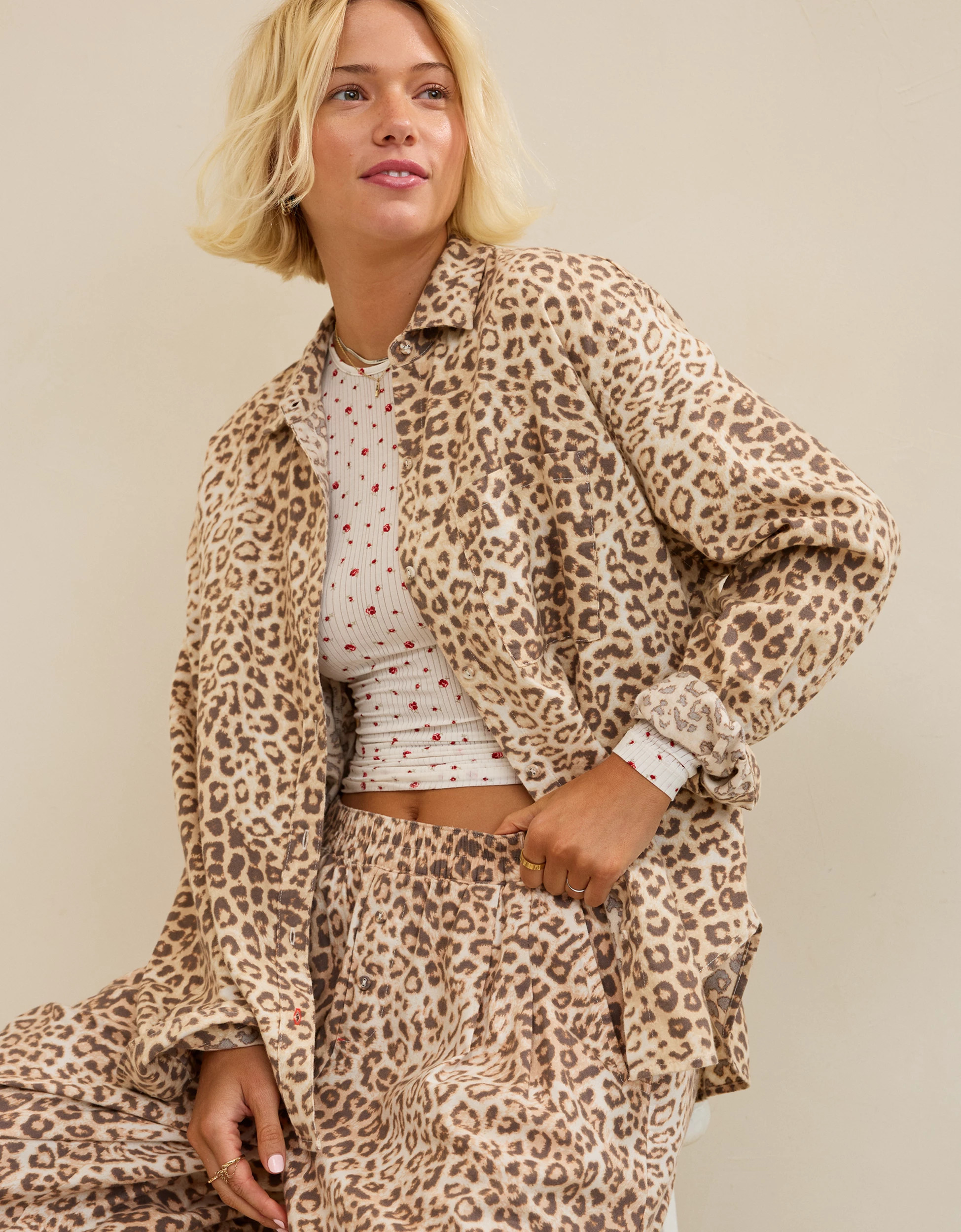 Aerie Checked Out Flannel Oversized Top | Aerie