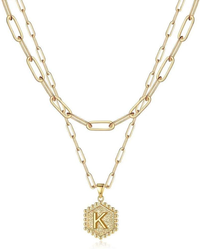 Gold Layered Initial Necklace | Amazon (US)