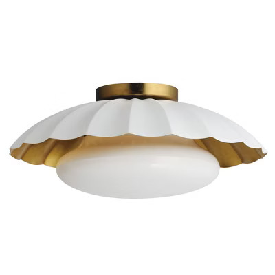 Maxim Lighting Primrose 1 - Light Flush Mount in  Matte White/Gold Leaf | Target