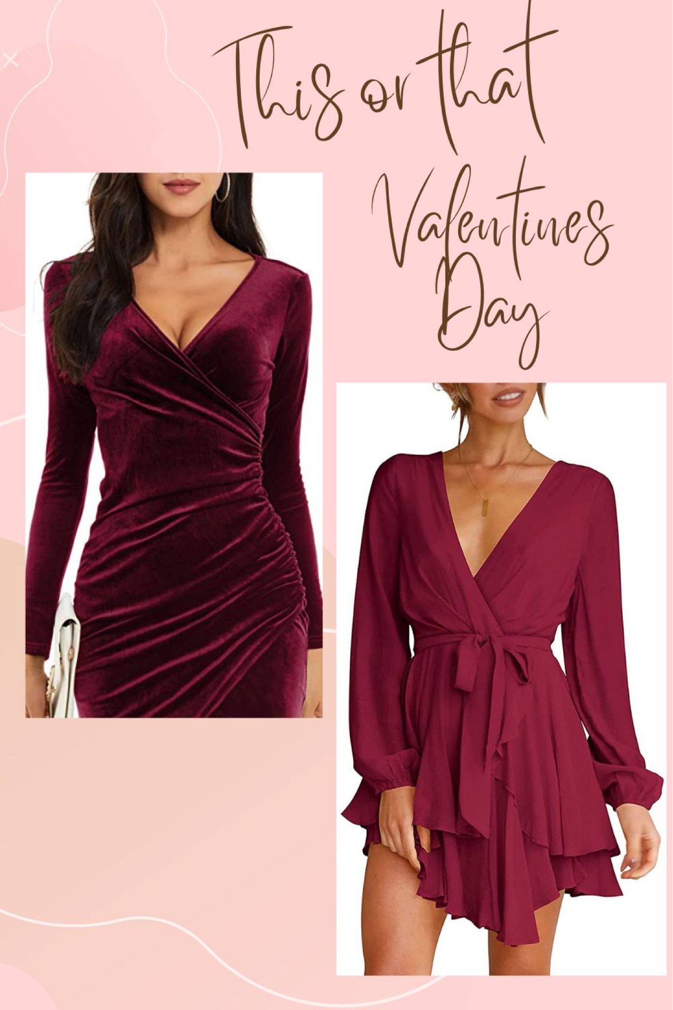 Valentines Day Dresses 

#amazon #amazonfashion #amazonfinds #vday #datenight #valentinesday #valentinesdaydress

#LTKstyletip #LTKunder50 #LTKFind