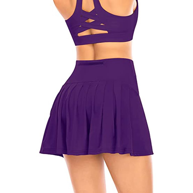 Pleated Tennis Skirts for Women with Pockets Shorts Athletic Golf Skorts Activewear Running Worko... | Walmart (US)