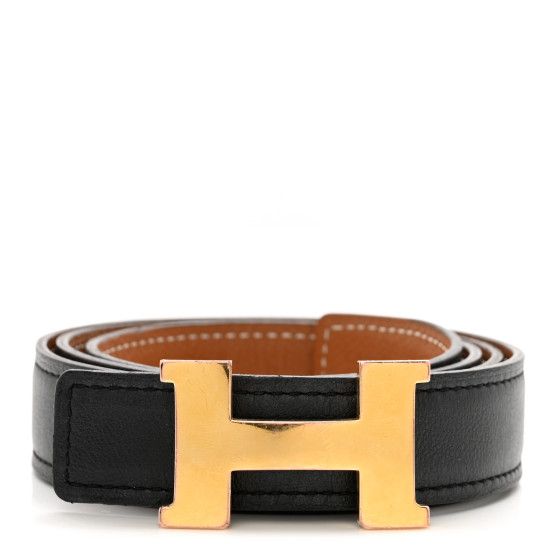 Swift Epsom 24mm Mini Constance H Belt 80 32 Black Gold | FASHIONPHILE (US)