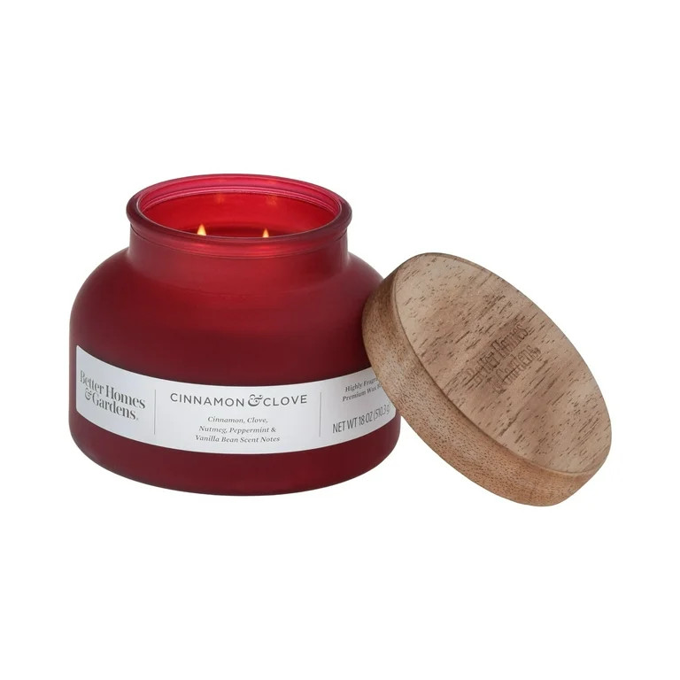 Better Homes & Gardens Cinnamon Clove Scented 2-Wick 18oz Bell Jar Candle - Walmart.com | Walmart (US)