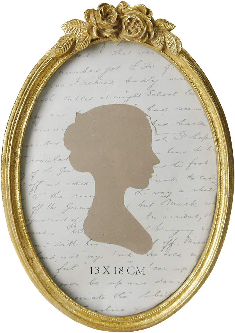 Sunlit Vintage Picture Frame 5x7 Inch, Oval Antique Photo Frames with Glass Front, Luxury Photo D... | Amazon (US)