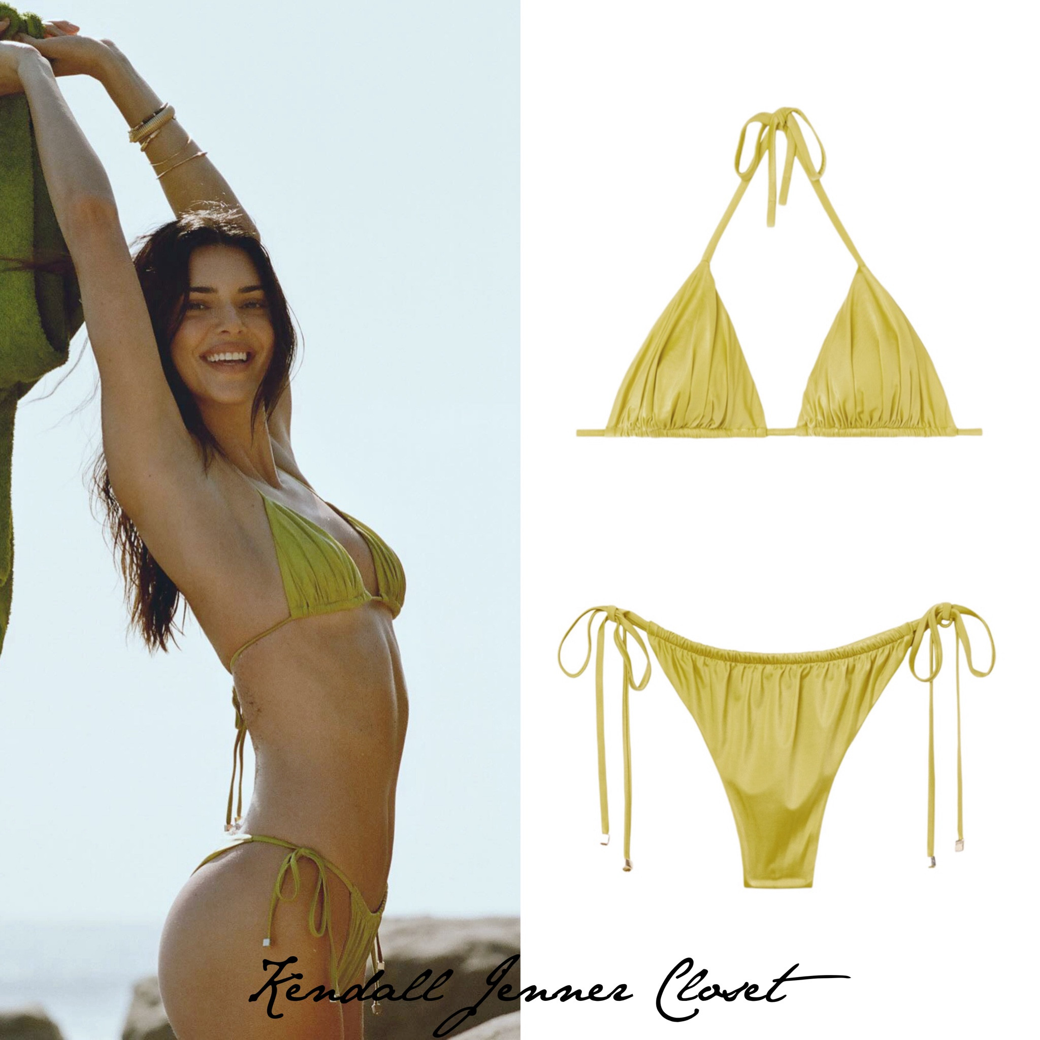 @KendallJenner via Instagram!

#KendallJenner wears the @Calzedonia ‘Removable Padding Triangle Swimsuit Top Shiny Satin’ ($50) + ‘Brazilian String Swimsuit Bottom Shiny Satin’ ($35) both in color Shiny Satin Retro Green. 🥵💚



#LTKSwim #LTKFindsUnder100 #LTKGiftGuide