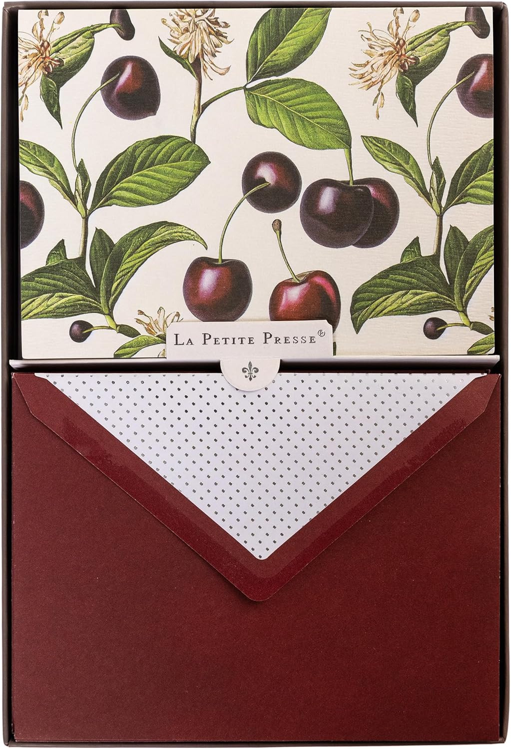 Cerise Designer Cards by Graphique Luxe Collection, Silver Foil Embossed Stationary Boxed Set, 10... | Amazon (US)