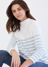 The Cotton Mock Neck - Striped | Alice Walk