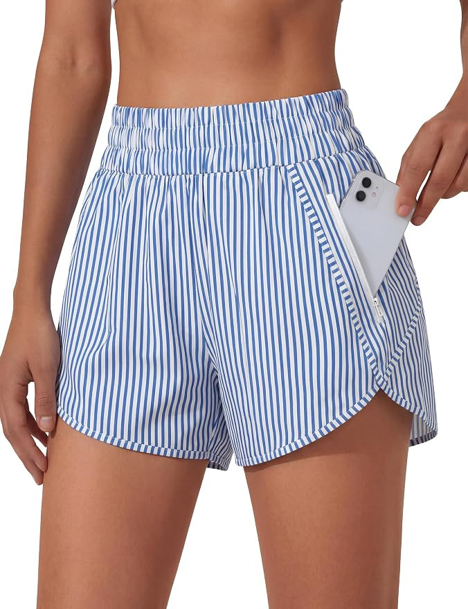 BMJL 2.5" Running Shorts for Women High Waisted Quick Dry Short with Pocket | built-in liner,thic... | Amazon (US)